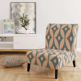 Retro Pattern Abstract Design IV Mid-Century Accent Chair