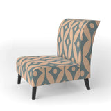 Retro Pattern Abstract Design IV Mid-Century Accent Chair