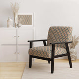 Retro Pattern Abstract Design IV Mid-Century Accent Chair