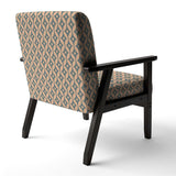 Retro Pattern Abstract Design IV Mid-Century Accent Chair