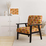 Abstract Retro Geometric Pattern VI Mid-Century Accent Chair Arm Chair