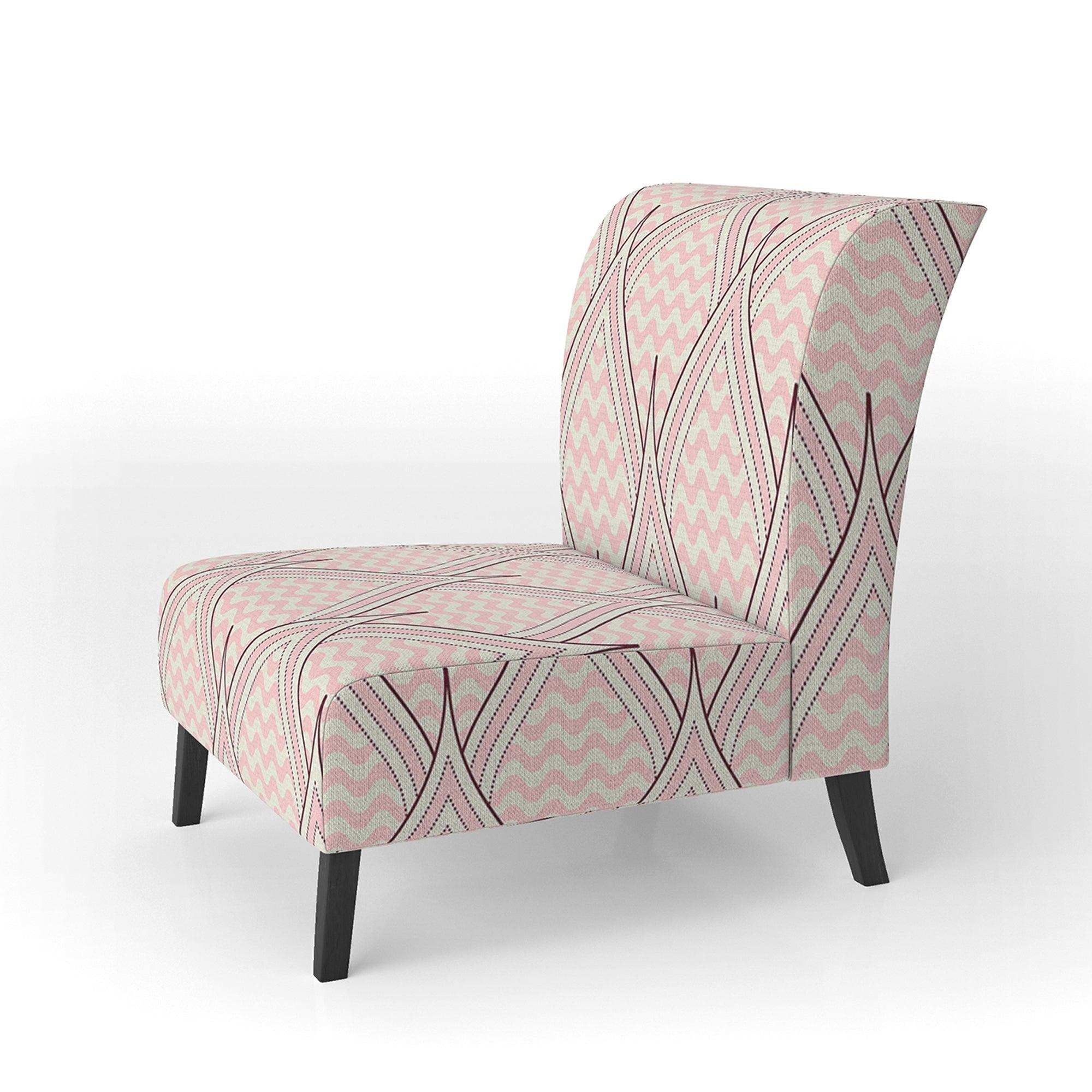 Retro Ornament With Decorative Elements Mid-Century Accent Chair