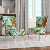 Tropical Foliage II Mid-Century Accent Chair