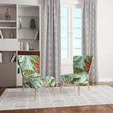 Tropical Foliage II Mid-Century Accent Chair