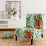Tropical Foliage II Mid-Century Accent Chair