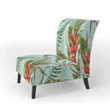 Tropical Foliage II Mid-Century Accent Chair
