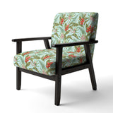 Tropical Foliage II Mid-Century Accent Chair