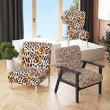 Leopard Fur Safari II Mid-Century Accent Chair