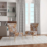 Leopard Fur Safari II Mid-Century Accent Chair