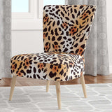 Leopard Fur Safari II Mid-Century Accent Chair