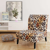 Leopard Fur Safari II Mid-Century Accent Chair