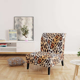 Leopard Fur Safari II Mid-Century Accent Chair