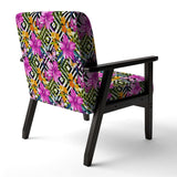 Tropical Foliage And Geometrics Mid-Century Accent Chair