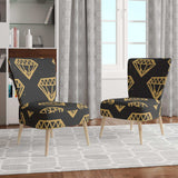 Vintage Golden Diamonds Mid-Century Accent Chair