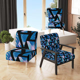 Retro Floral Pattern XIV Mid-Century Accent Chair