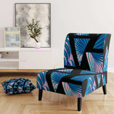 Retro Floral Pattern XIV Mid-Century Accent Chair