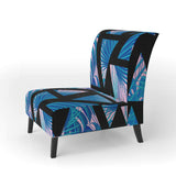 Retro Floral Pattern XIV Mid-Century Accent Chair
