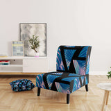 Retro Floral Pattern XIV Mid-Century Accent Chair