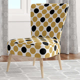 Golden Polka Dot Mid-Century Accent Chair