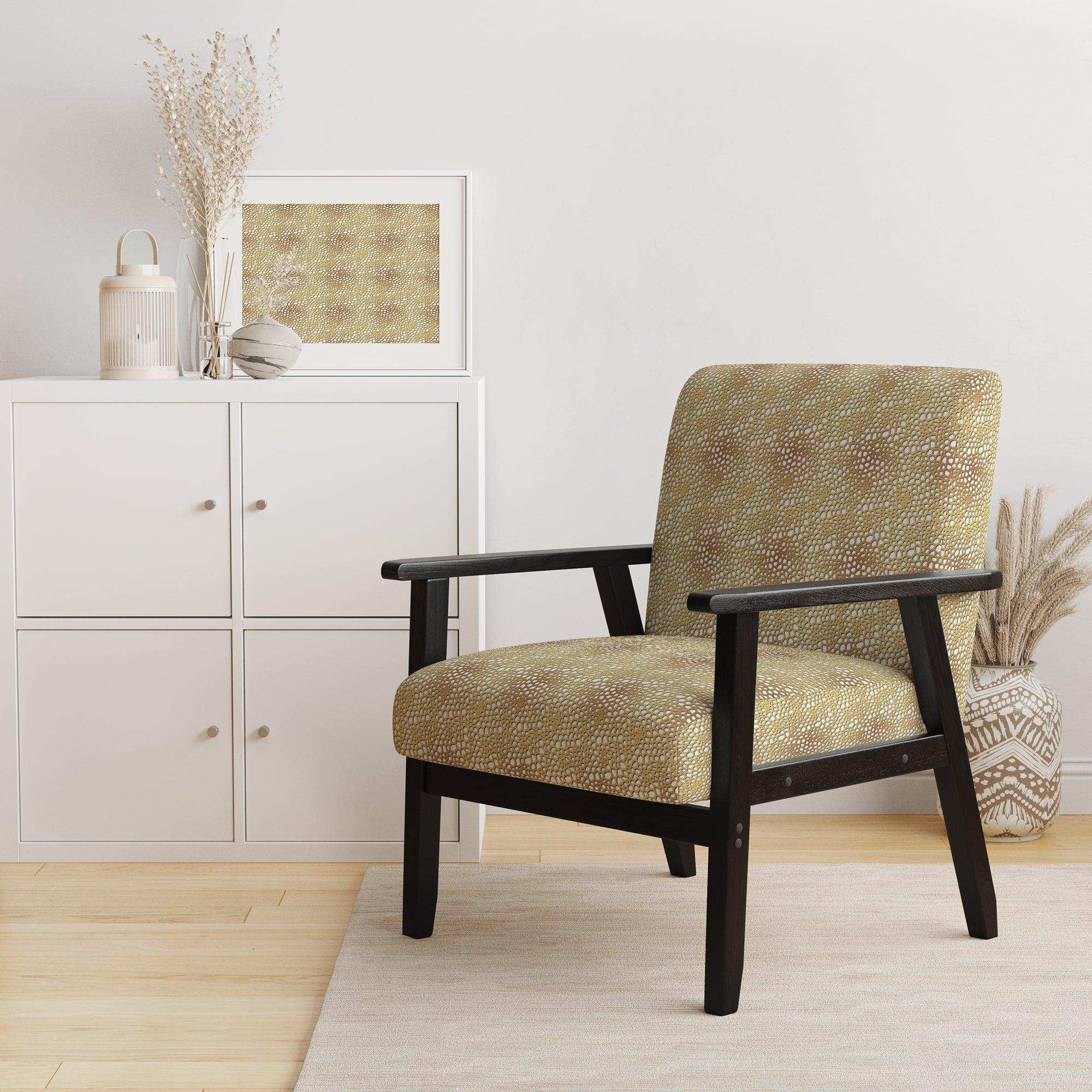 Golden Maze Mid-Century Accent Chair