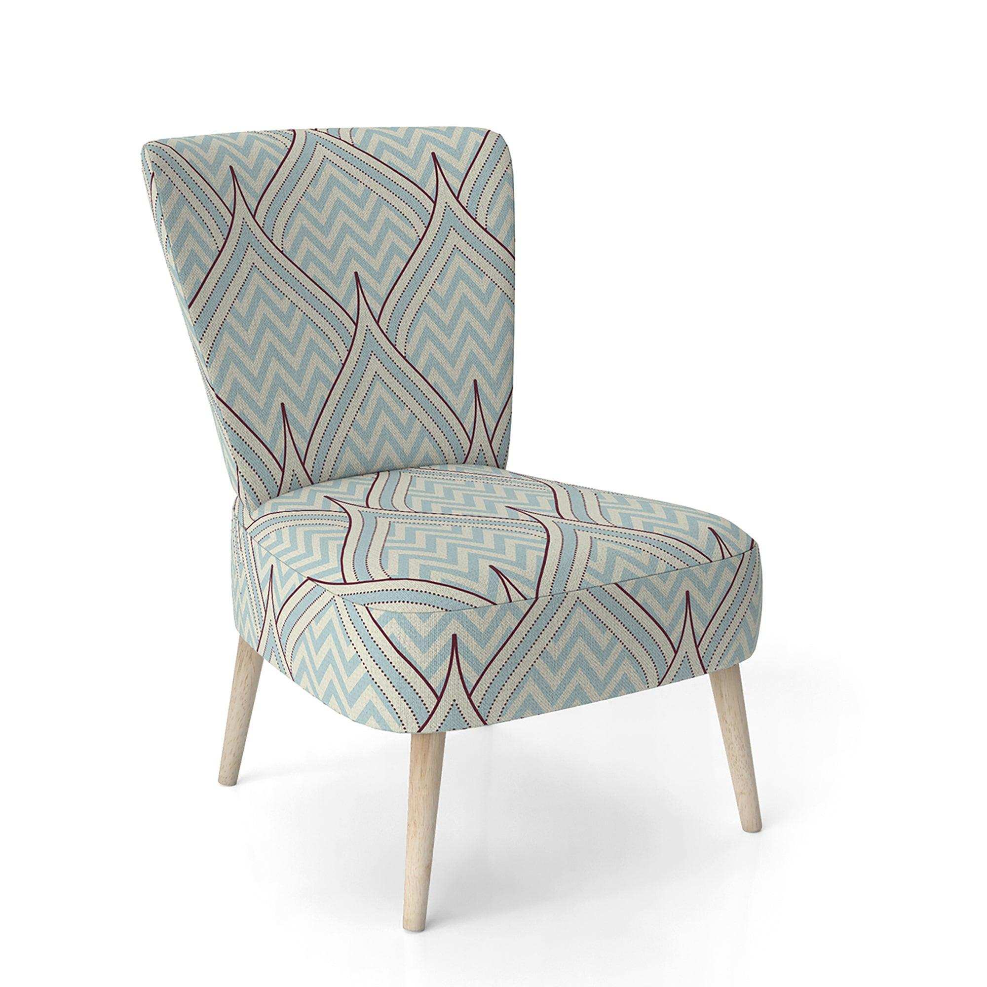 Ornament with decorative elements. Mid-Century Accent Chair