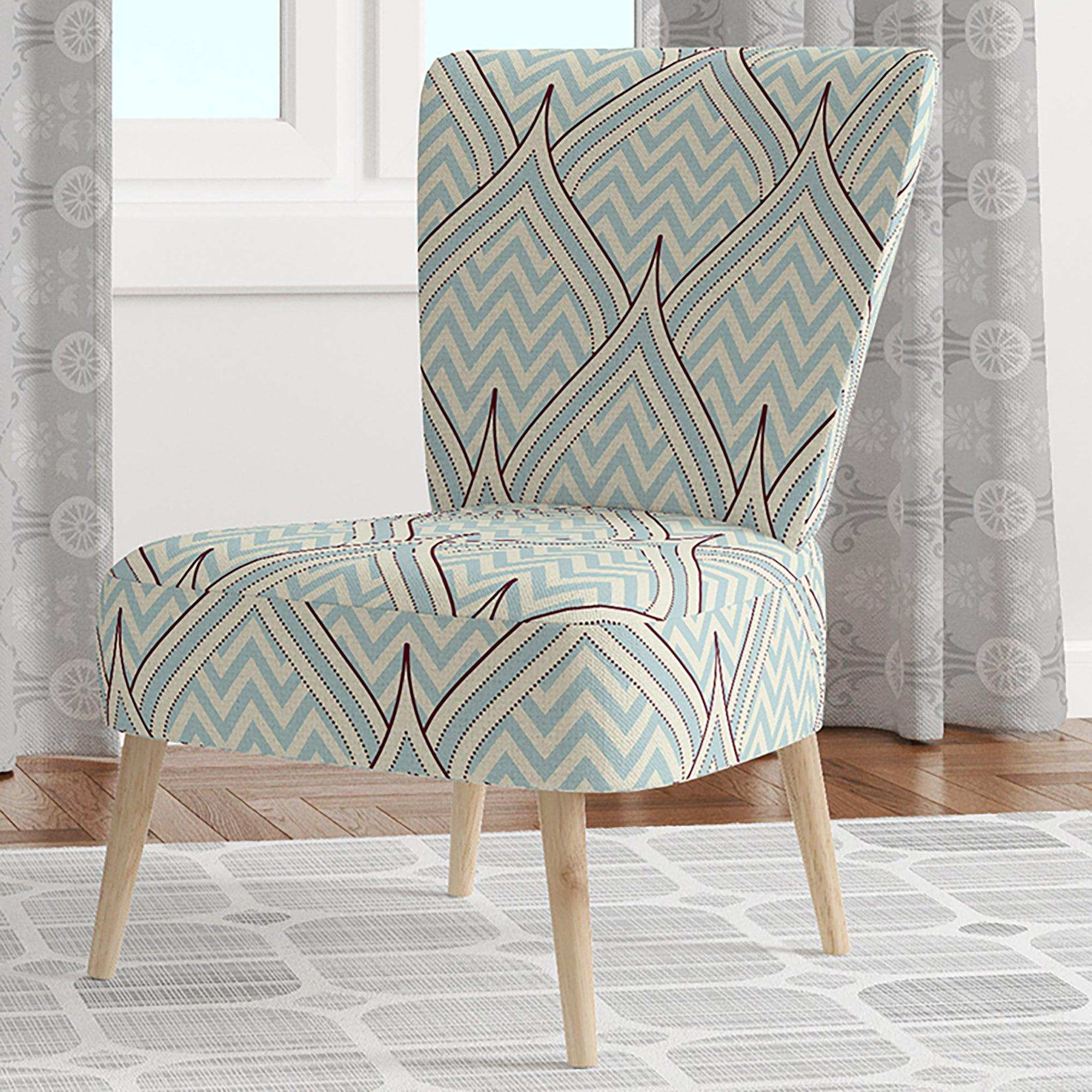 Ornament with decorative elements. Mid-Century Accent Chair
