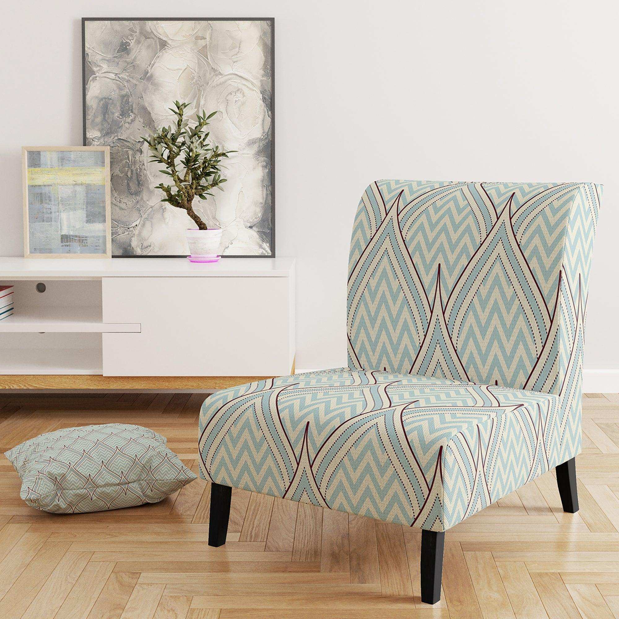 Ornament with decorative elements. Mid-Century Accent Chair