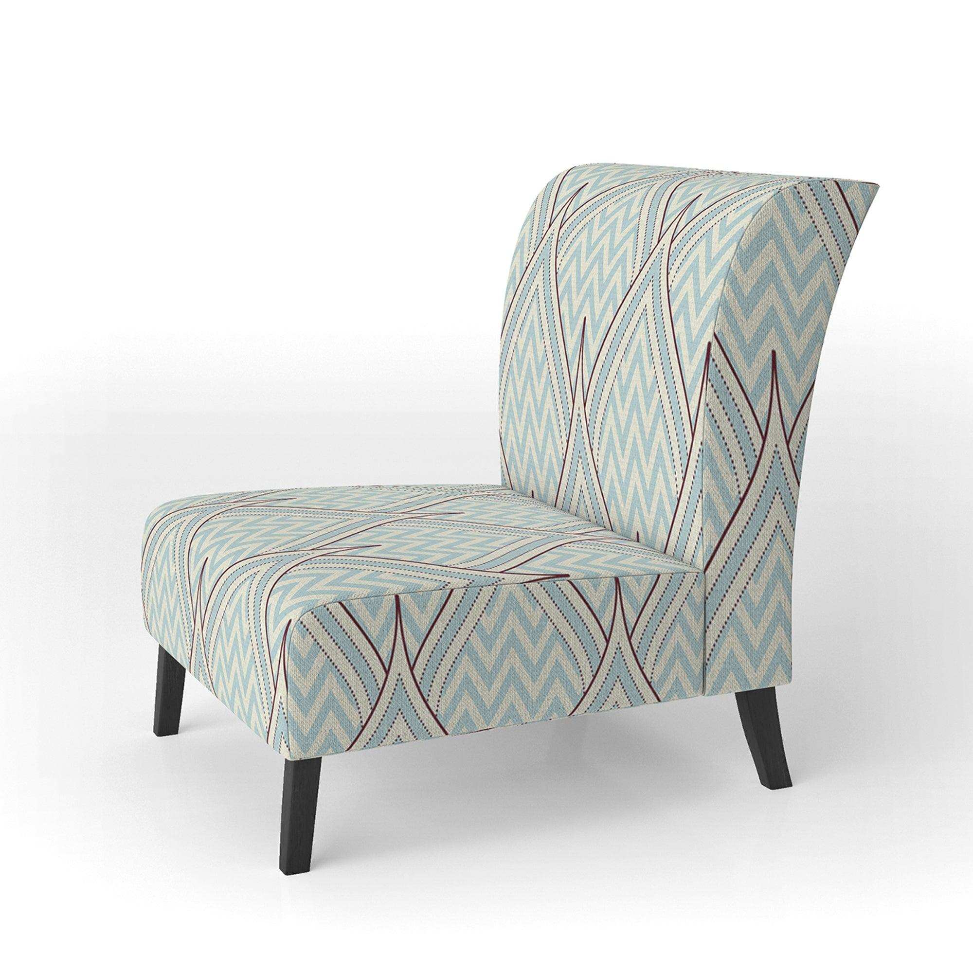 Ornament with decorative elements. Mid-Century Accent Chair