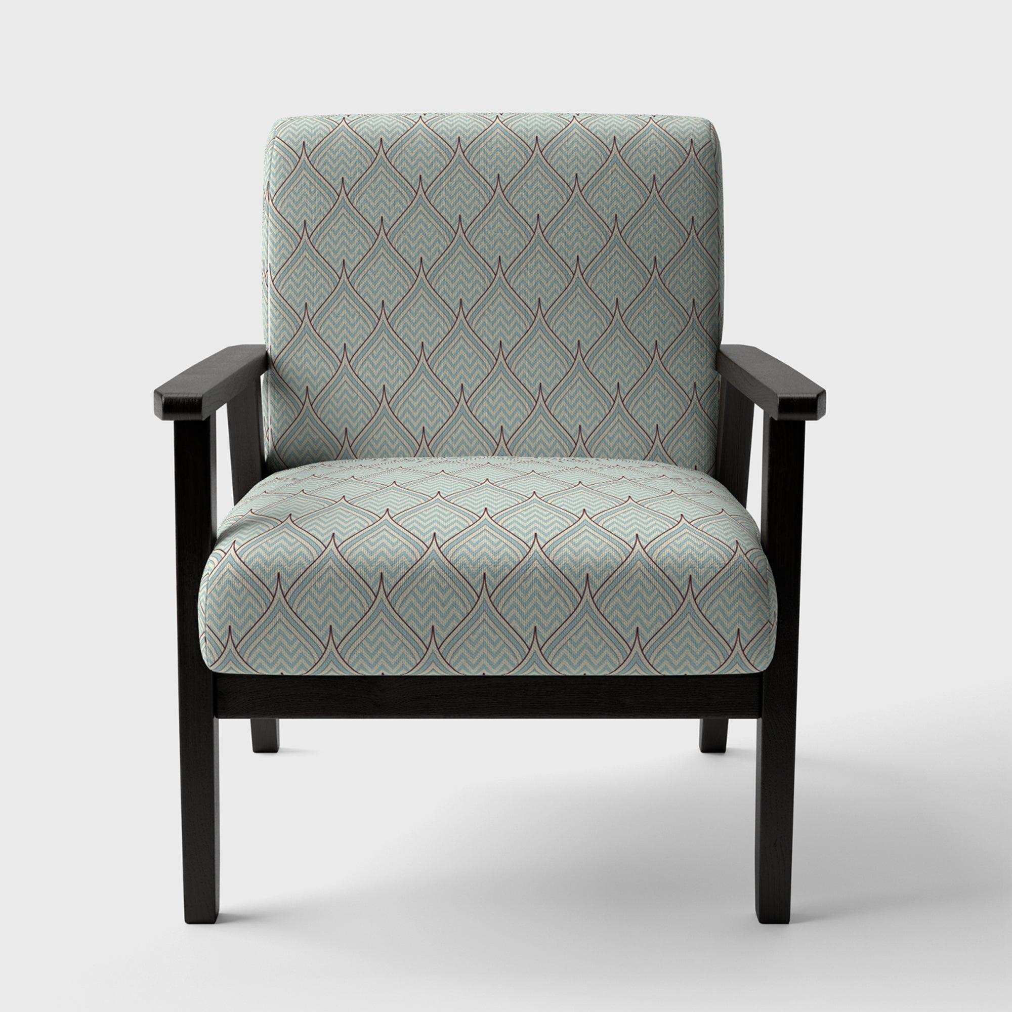 Ornament with decorative elements. Mid-Century Accent Chair