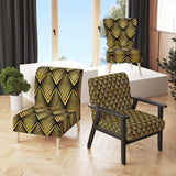 Deco Seal pattern Mid-Century Accent Chair