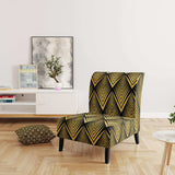 Deco Seal pattern Mid-Century Accent Chair