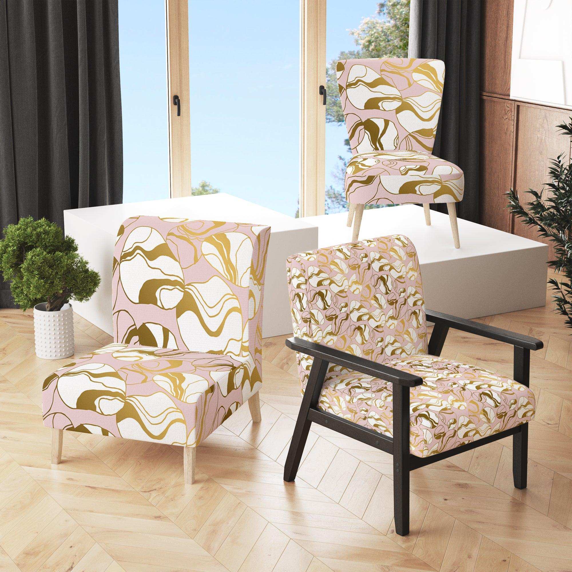Golden Marble II Mid-Century Accent Chair