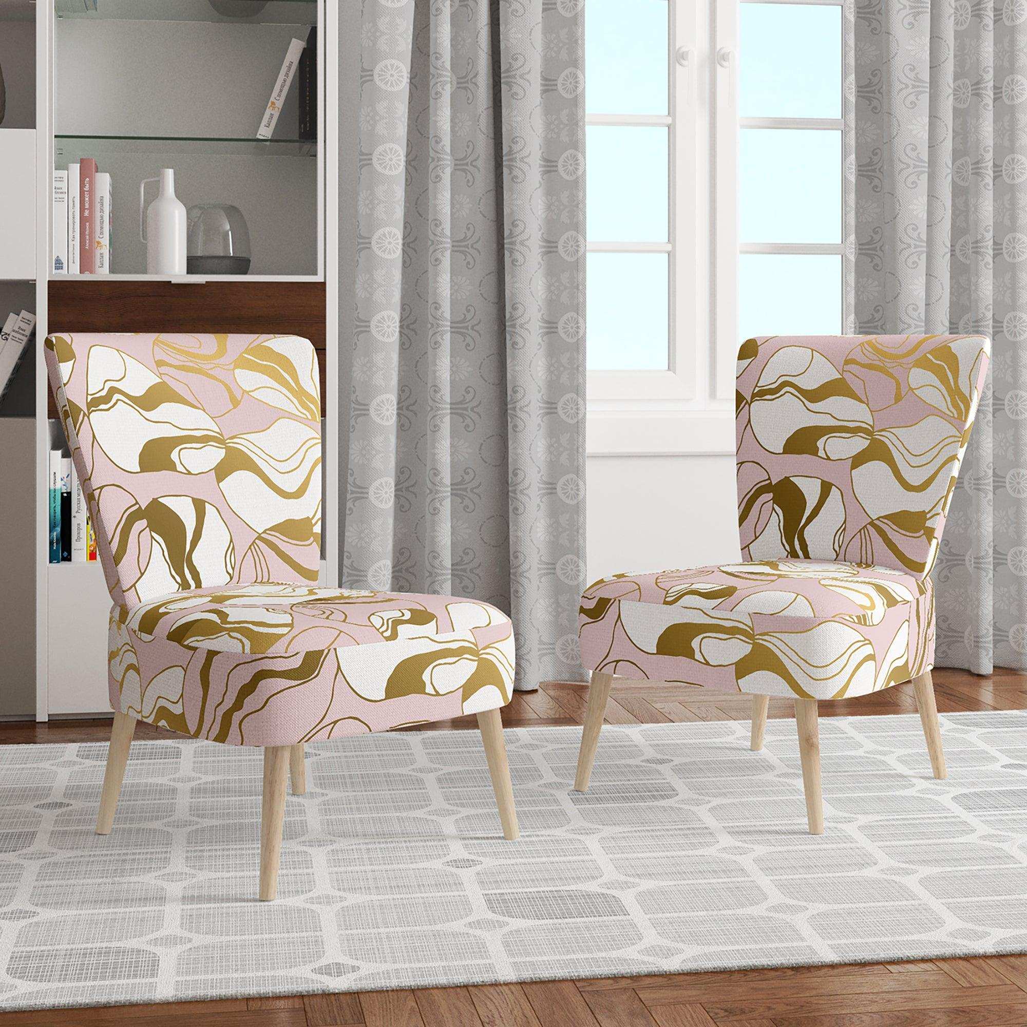 Golden Marble II Mid-Century Accent Chair