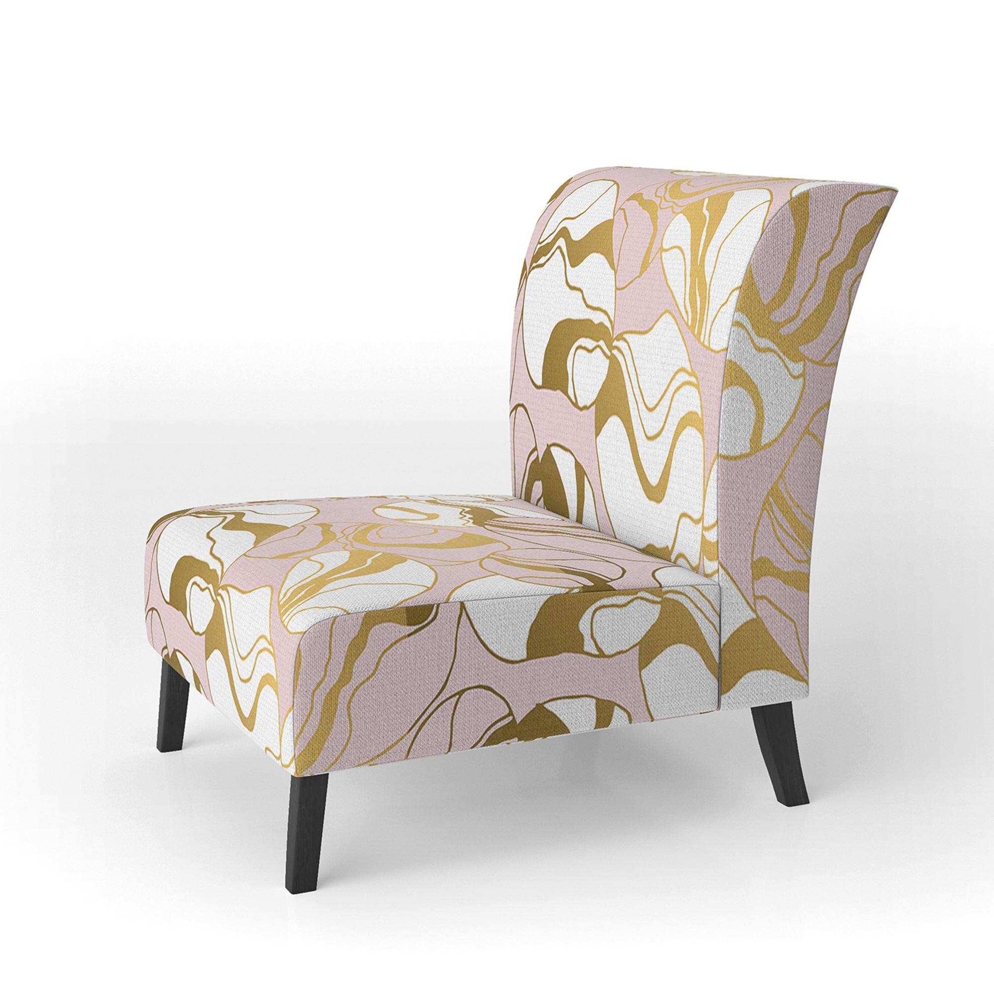 Golden Marble II Mid-Century Accent Chair