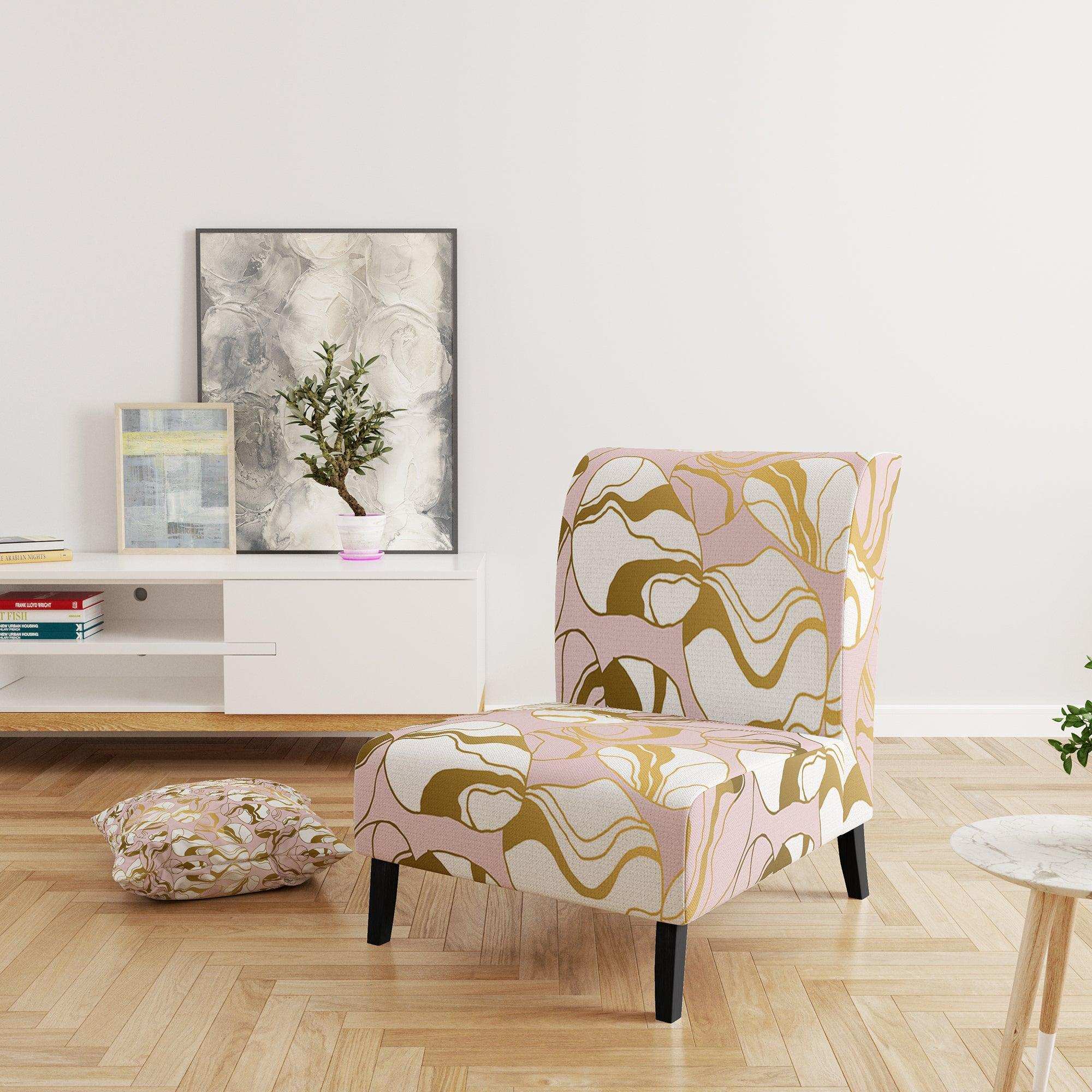 Golden Marble II Mid-Century Accent Chair