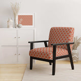 Abstract Retro Geometrical Design IX Mid-Century Accent Chair Arm Chair
