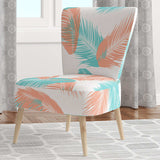 Retro Tropical Foliage II Mid-Century Accent Chair