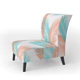 Retro Tropical Foliage II Mid-Century Accent Chair
