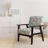 Retro Tropical Foliage II Mid-Century Accent Chair