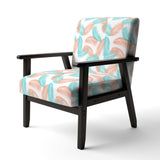 Retro Tropical Foliage II Mid-Century Accent Chair