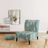 Blue April Tree Traditional Accent Chair