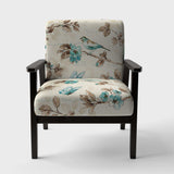 Beige Bird Wings Cottage Accent Chair