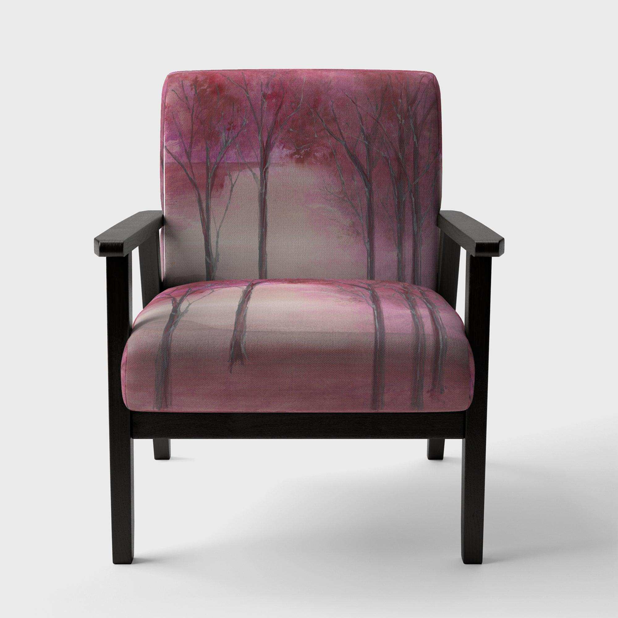 Pink Forest Tranditional Accent Chair