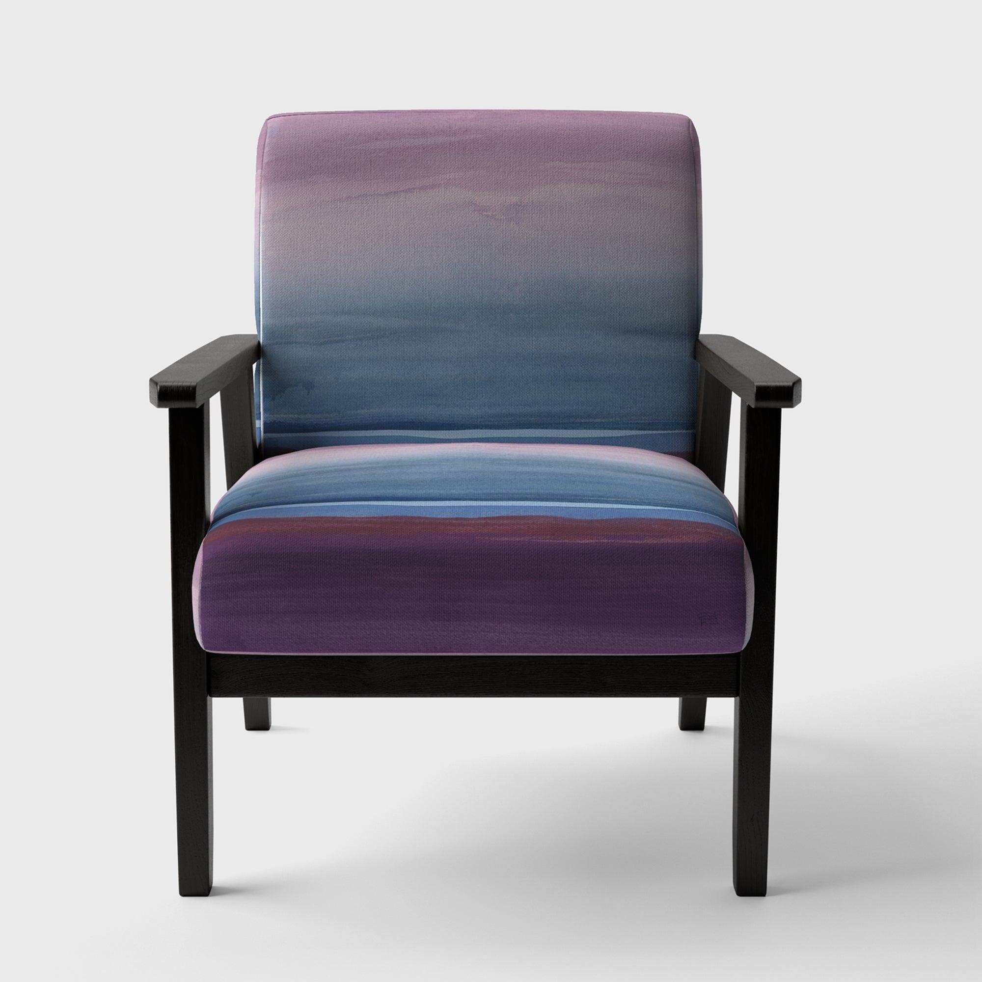 Purple Rock landscape III Shabby Chic Accent Chair