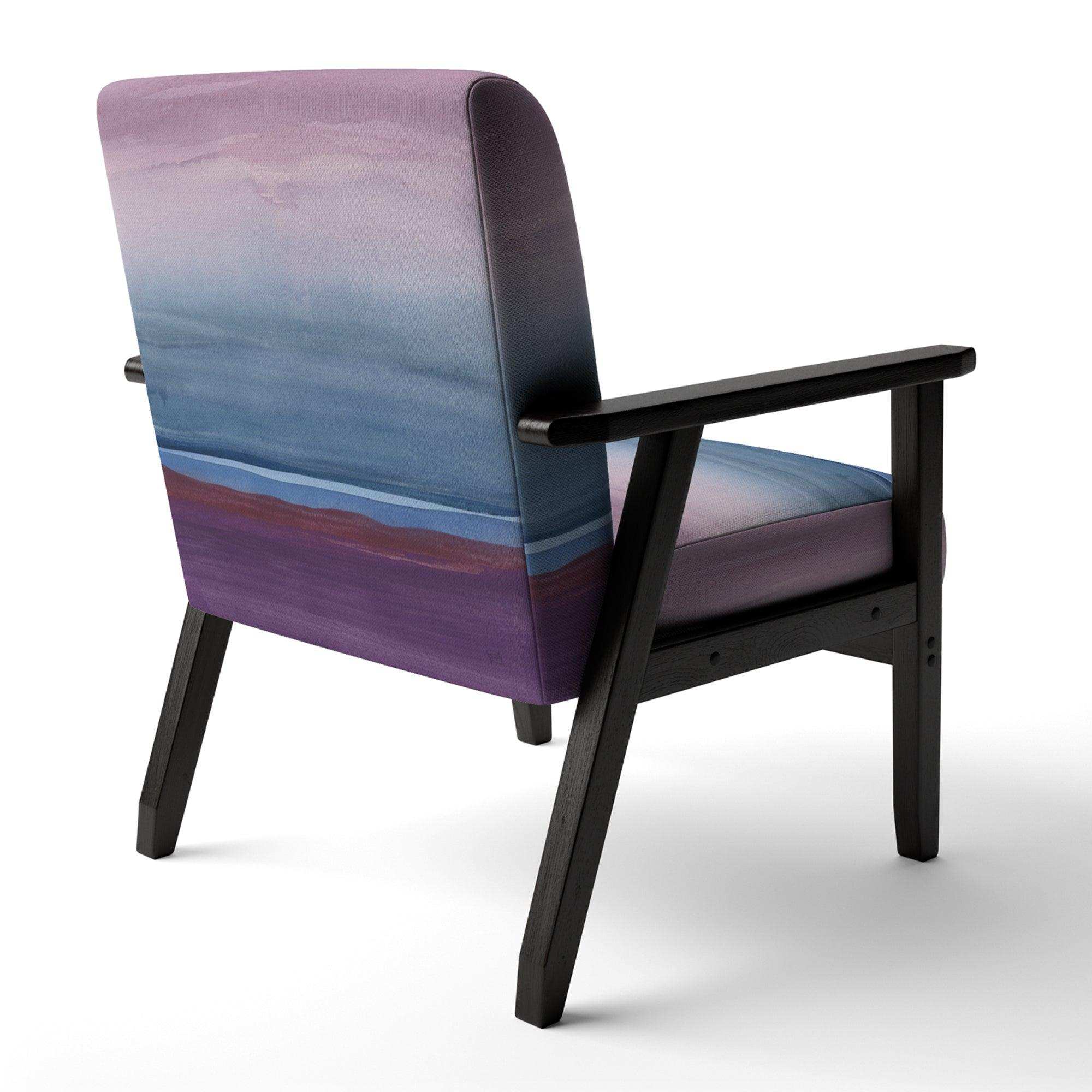 Purple Rock landscape III Shabby Chic Accent Chair