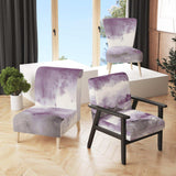 Midnight at the Lake III Amethyst and Grey Shabby Chic Accent Chair