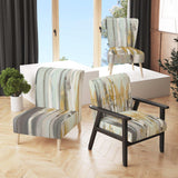 Silver and Yellow Birch Forest Cottage Accent Chair