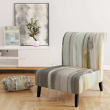 Silver and Yellow Birch Forest Cottage Accent Chair