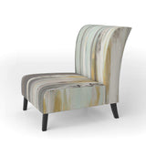 Silver and Yellow Birch Forest Cottage Accent Chair