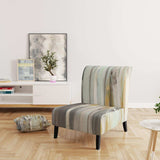 Silver and Yellow Birch Forest Cottage Accent Chair